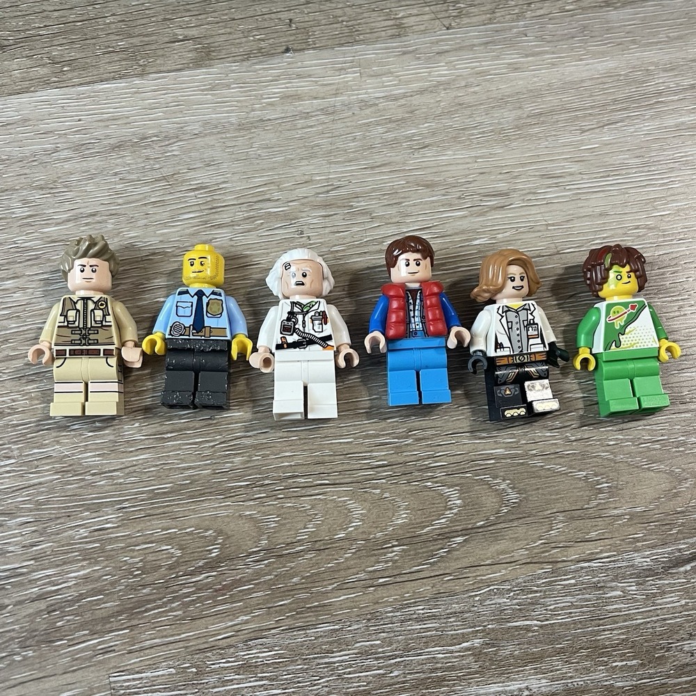Lego Mini figure Lot Of 6 Marty McFly Doc Brown Scientist Mixed Minions